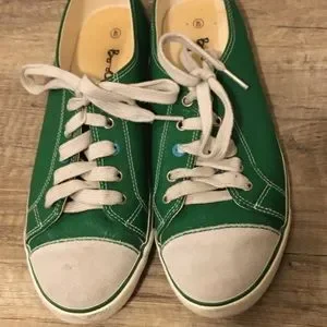 Vintage Boden Shoes sneakers Green lace ups